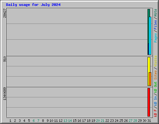 Daily usage for July 2024