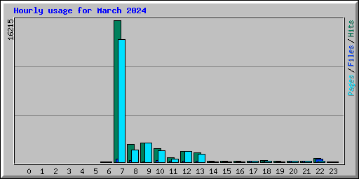 Hourly usage for March 2024