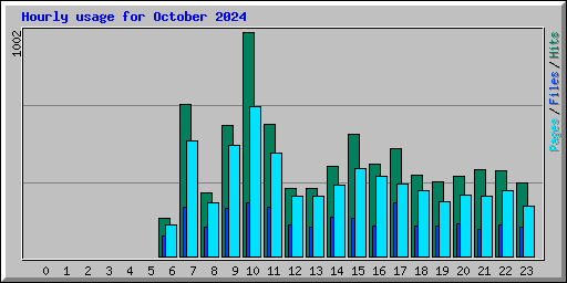 Hourly usage for October 2024